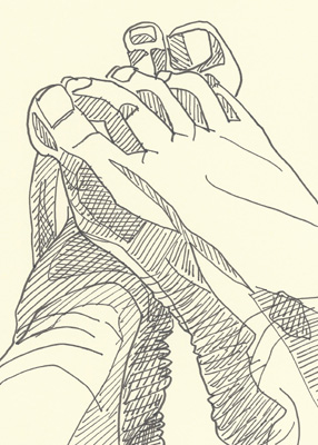 Cally Trench, Foot drawing