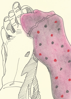 Cally Trench, Foot drawing