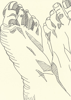 Cally Trench, Foot drawing