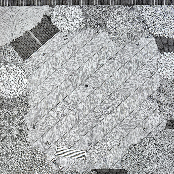 Aunt A's Garden I by Cally Trench